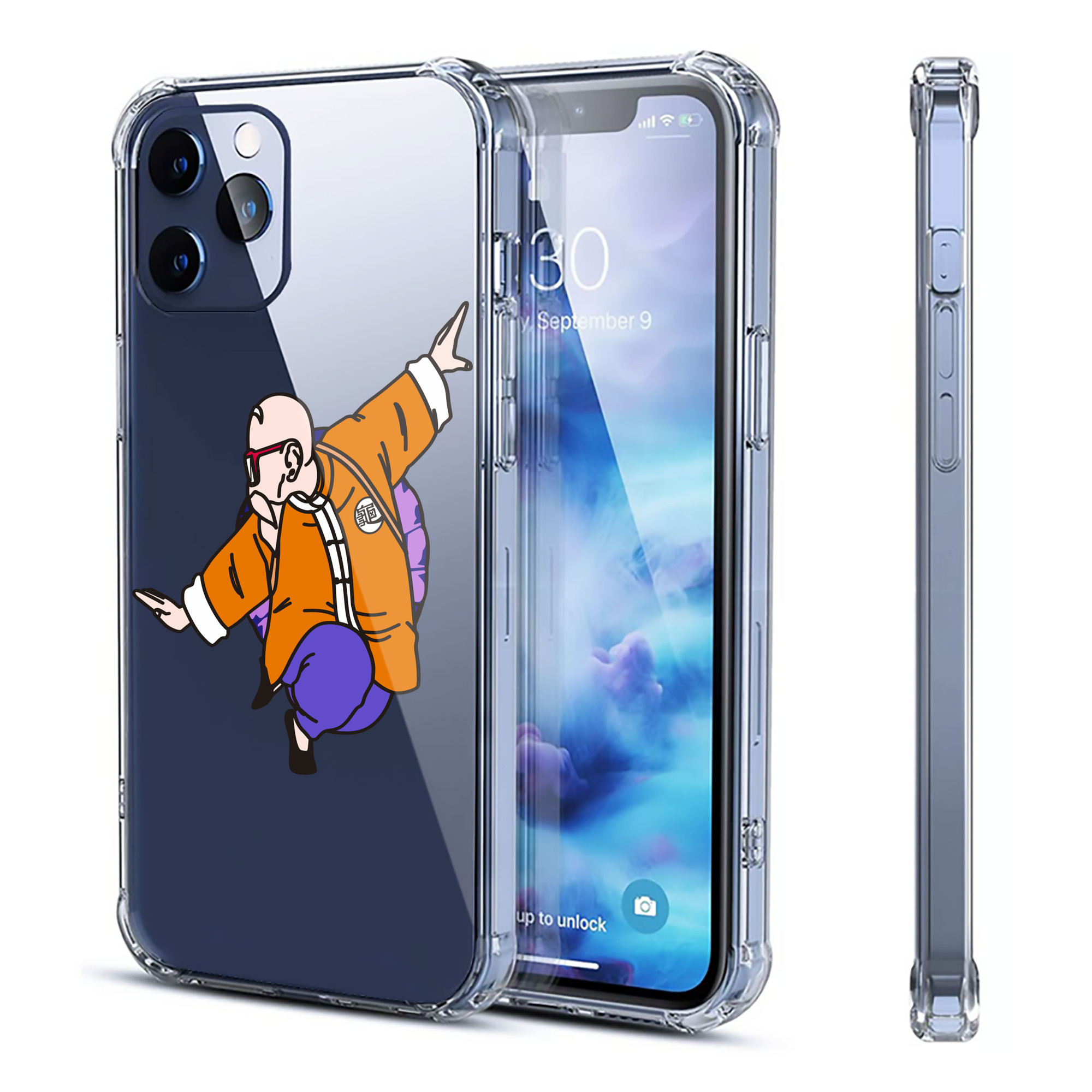 （画像用） ドラゴンボール 亀仙人（かめせんにん） DRAGON BALL Master Roshi Kame Sennin 【iPhone 12シリーズ対応】透明スマホケース（クリアソフトケース）